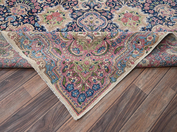 11'9" x 23'0" Vintage Hand Knotted Ivory Wool Rectangle Oriental Rug - MOA1022046