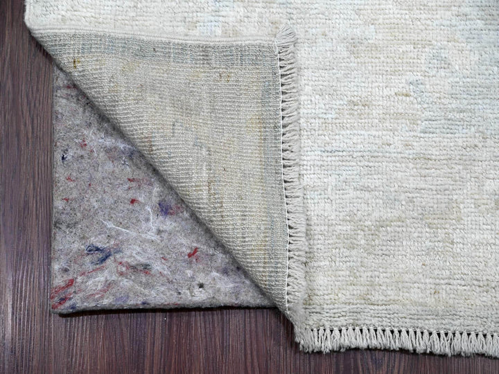 2'10" x 19'6" New Hand Knotted Grey Wool Runner Oriental Rug - MOA10220471