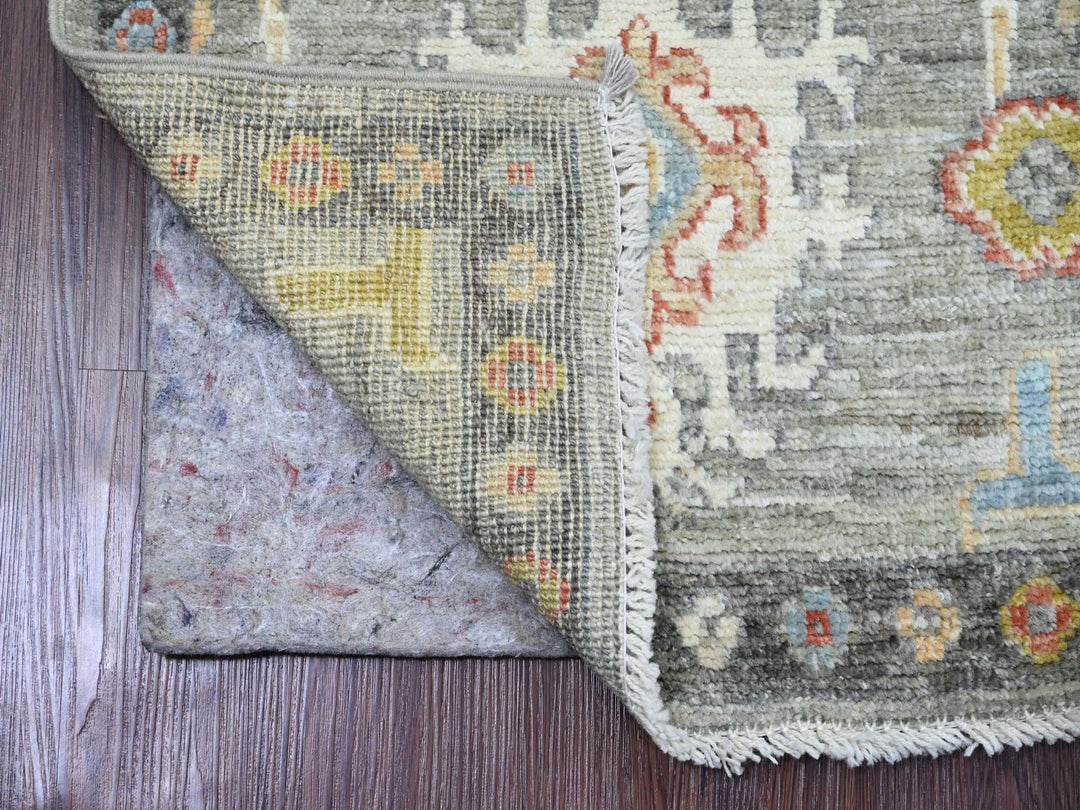 2'0" x 3'2" New Hand Knotted Grey Wool Rectangle Oriental Rug - MOA10220482