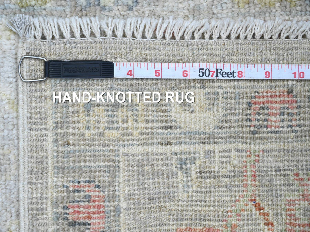 1'11" x 3'1" New Hand Knotted Grey Wool Rectangle Oriental Rug - MOA10220483
