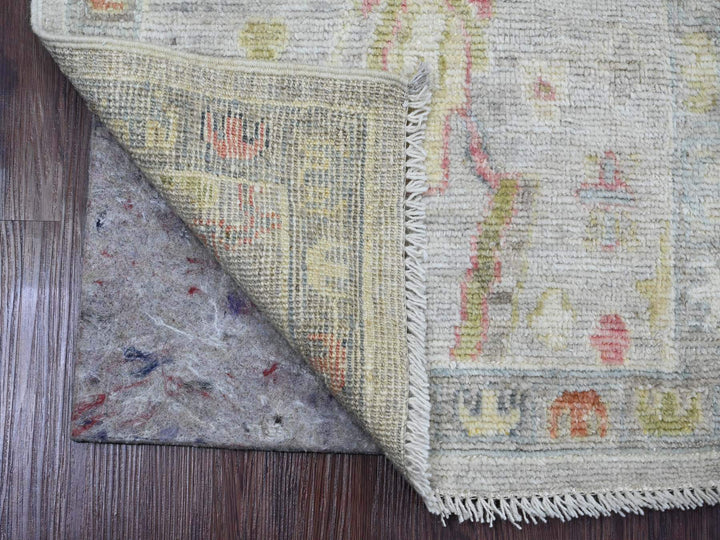 2'0" x 3'1" New Hand Knotted Grey Wool Rectangle Oriental Rug - MOA10220485