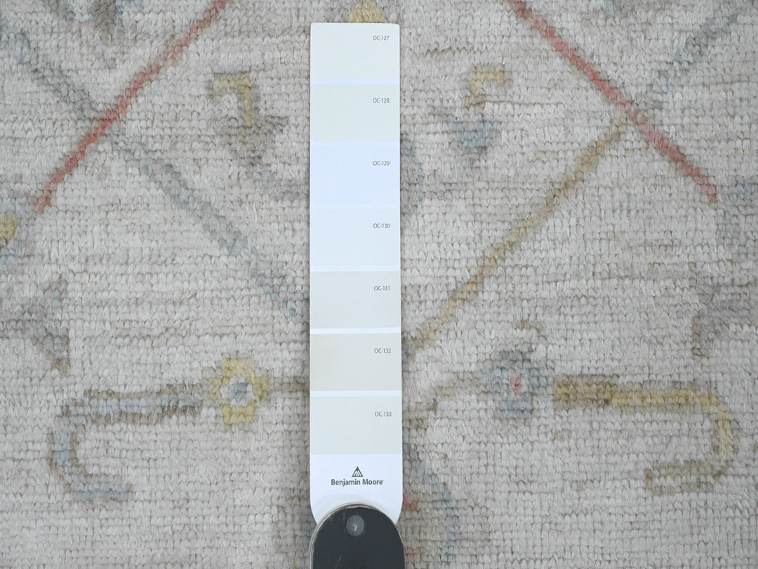 3'11" x 5'11" New Hand Knotted Ivory Wool Rectangle Oriental Rug - MOA10220487