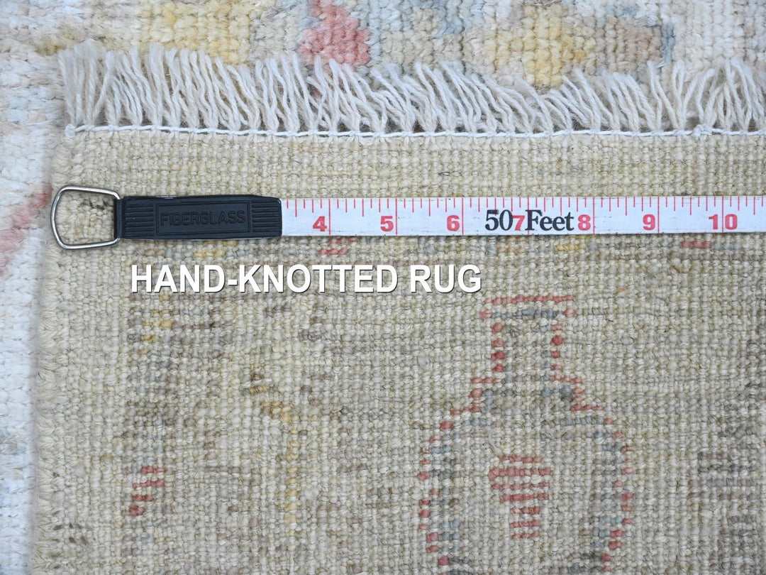 3'11" x 5'11" New Hand Knotted Ivory Wool Rectangle Oriental Rug - MOA10220487