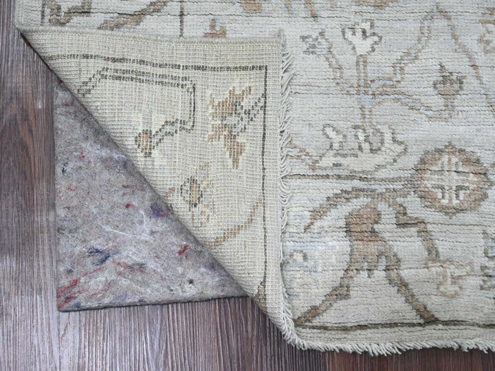 4'0" x 5'10" New Hand Knotted Grey Wool Rectangle Oriental Rug - MOA10220489