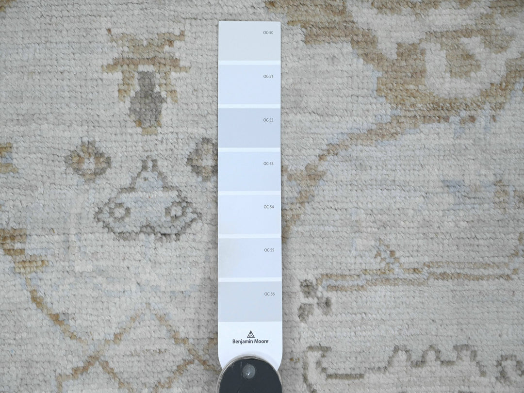 4'0" x 5'10" New Hand Knotted Grey Wool Rectangle Oriental Rug - MOA10220489