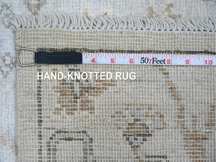 4'0" x 5'10" New Hand Knotted Grey Wool Rectangle Oriental Rug - MOA10220489