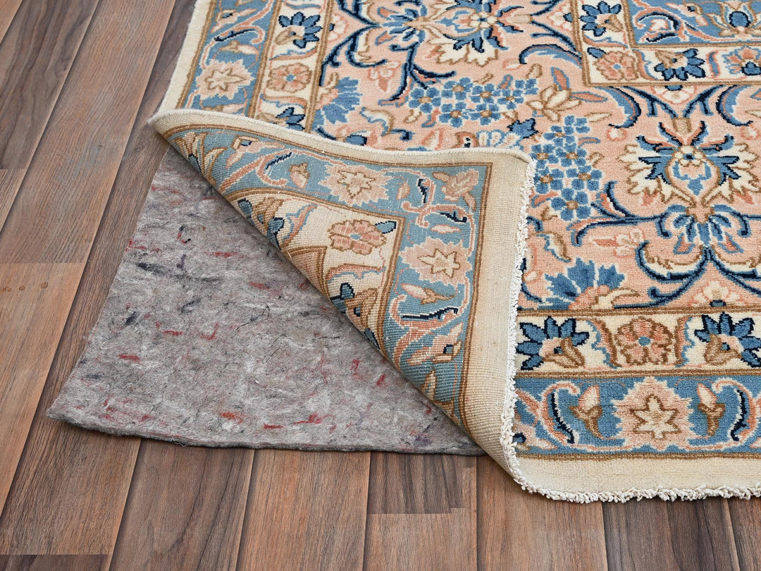 11'6" x 16'6" Vintage Hand Knotted Ivory Wool Rectangle Oriental Rug - MOA1022048