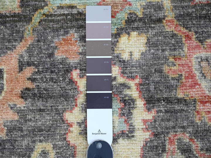 4'1" x 6'0" New Hand Knotted Grey Wool Rectangle Oriental Rug - MOA10220491
