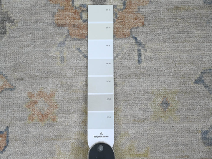 3'9" x 11'11" New Hand Knotted Ivory Wool Runner Oriental Rug - MOA10220495