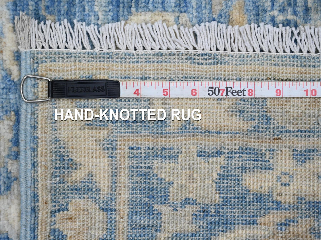 2'9" x 11'5" New Hand Knotted Blue Wool Runner Oriental Rug - MOA10220500