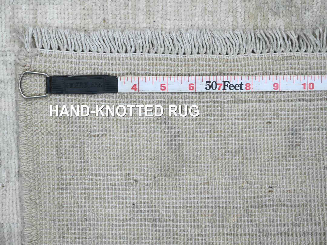 2'8" x 14'11" New Hand Knotted Ivory Wool Runner Oriental Rug - MOA10220501