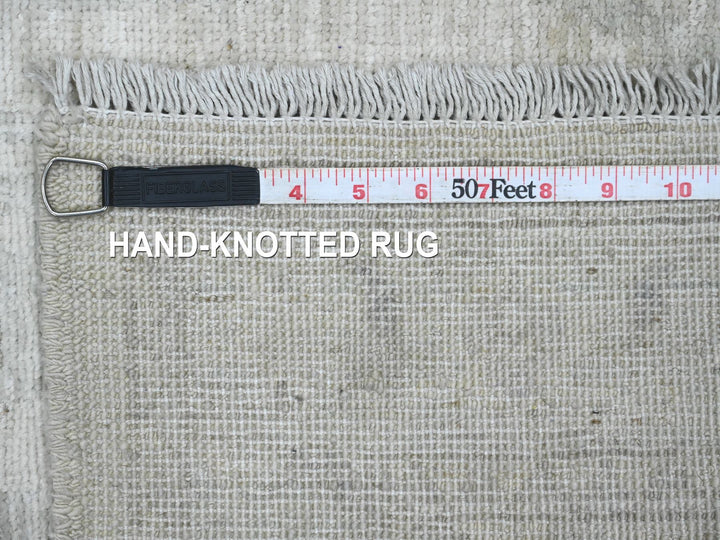 2'8" x 14'11" New Hand Knotted Ivory Wool Runner Oriental Rug - MOA10220501