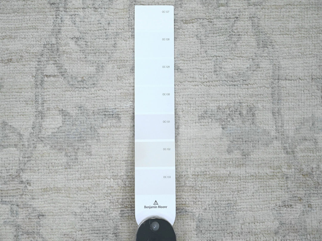 2'5" x 11'7" New Hand Knotted Ivory Wool Runner Oriental Rug - MOA10220502