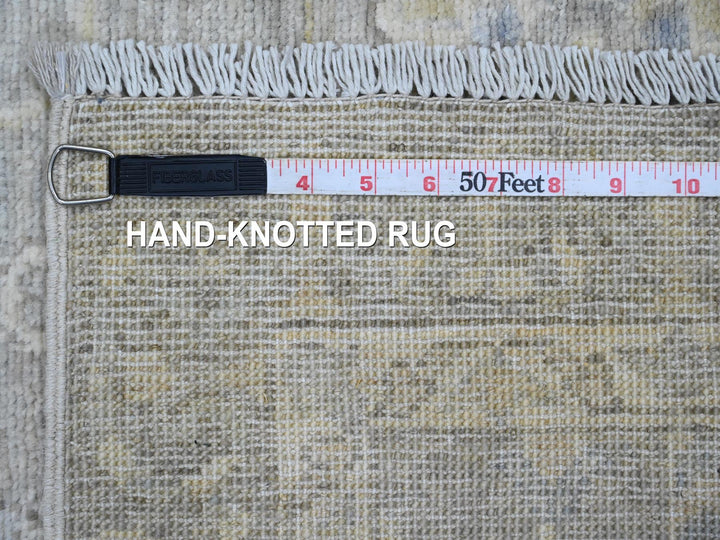 2'8" x 11'9" New Hand Knotted Grey Wool Runner Oriental Rug - MOA10220504
