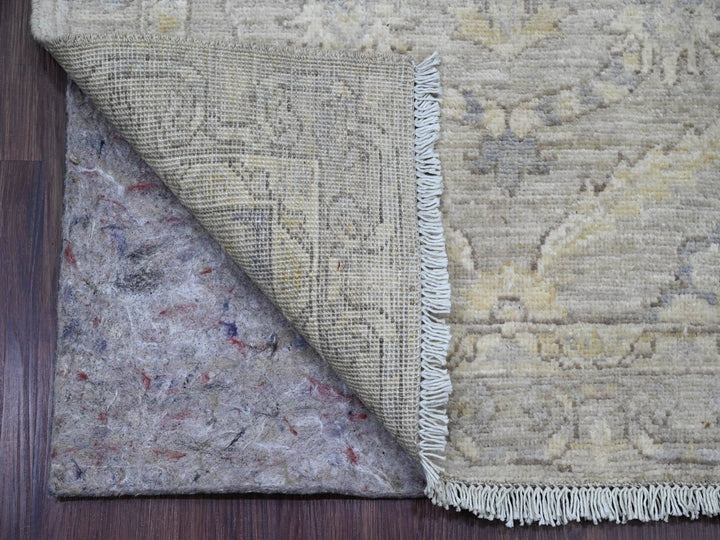 2'8" x 16'1" New Hand Knotted Grey Wool Runner Oriental Rug - MOA10220507