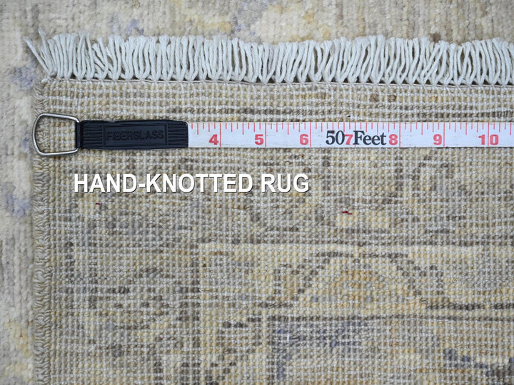 2'8" x 16'1" New Hand Knotted Grey Wool Runner Oriental Rug - MOA10220507