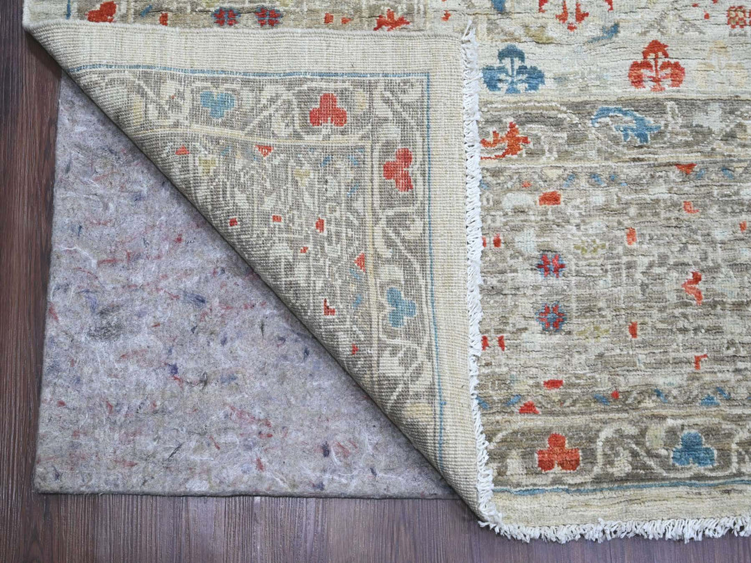 10'0" x 14'1" New Hand Knotted Grey Wool Rectangle Oriental Rug - MOA10220511