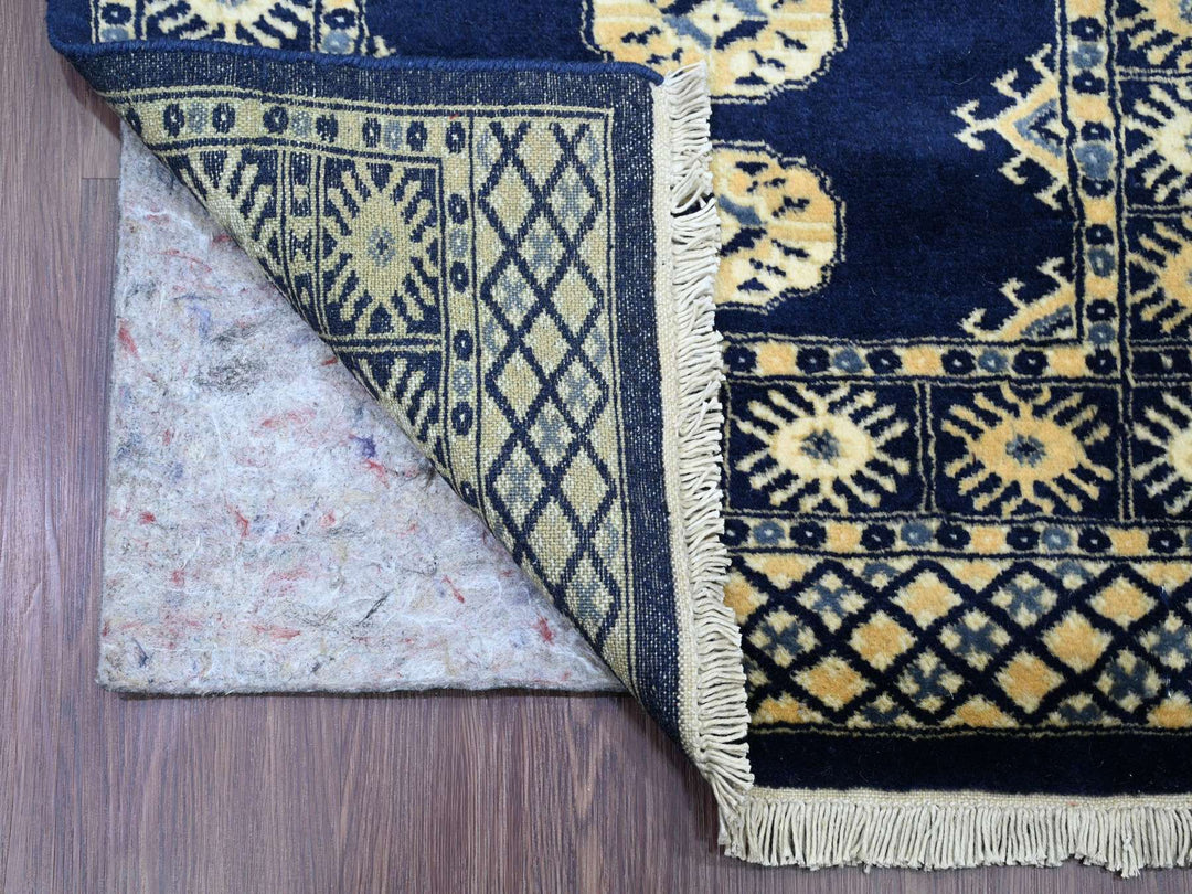 2'6" x 19'7" New Hand Knotted Blue Wool Runner Oriental Rug - MOA10220517