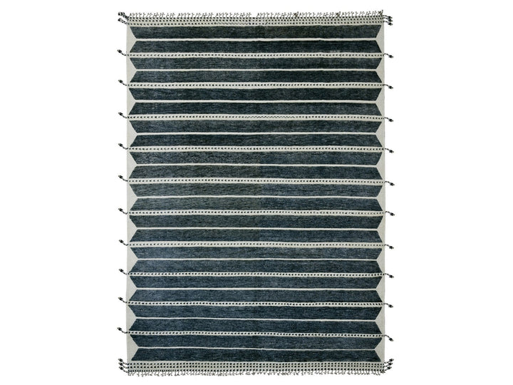 10'4" x 14'2" New Hand Knotted Black Wool Rectangle Oriental Rug - MOA10220523