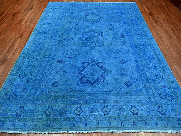 7'11" x 10'0" New Hand Knotted Overdyed Wool Rectangle Oriental Rug - MOA10220527