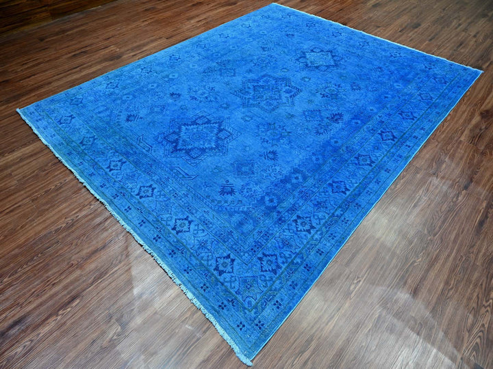 7'11" x 10'0" New Hand Knotted Overdyed Wool Rectangle Oriental Rug - MOA10220527