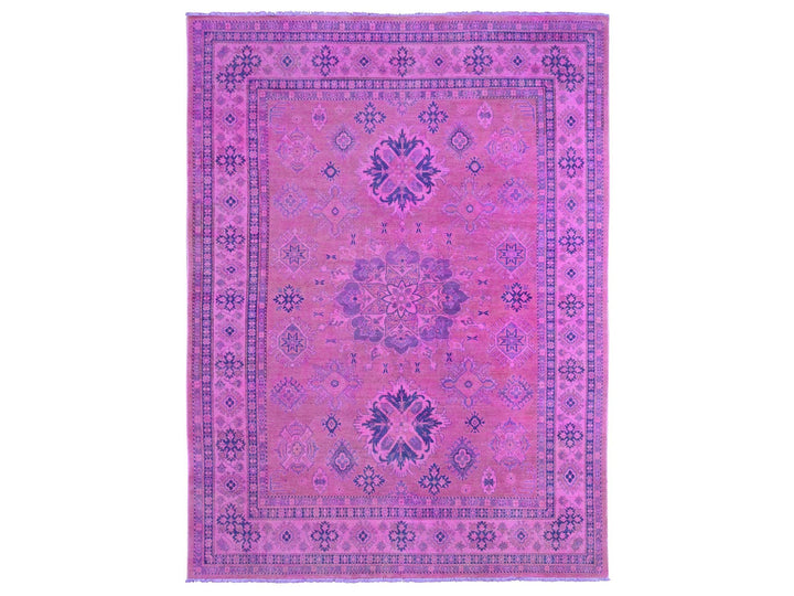 8'6" x 11'4" New Hand Knotted Overdyed Wool Rectangle Oriental Rug - MOA10220528