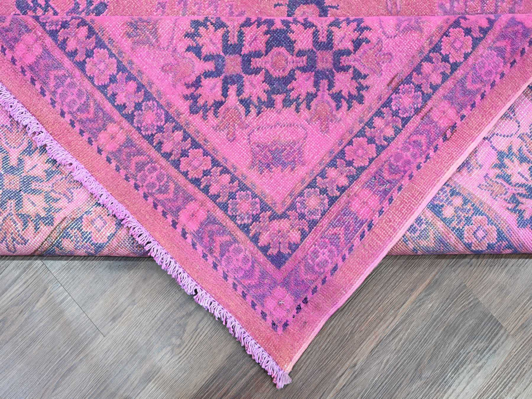 8'6" x 11'4" New Hand Knotted Overdyed Wool Rectangle Oriental Rug - MOA10220528