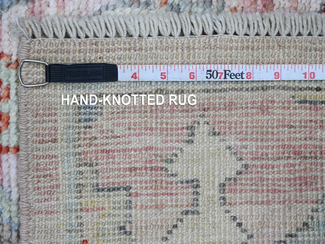 3'11" x 6'2" New Hand Knotted Pink Wool Rectangle Oriental Rug - MOA10220534
