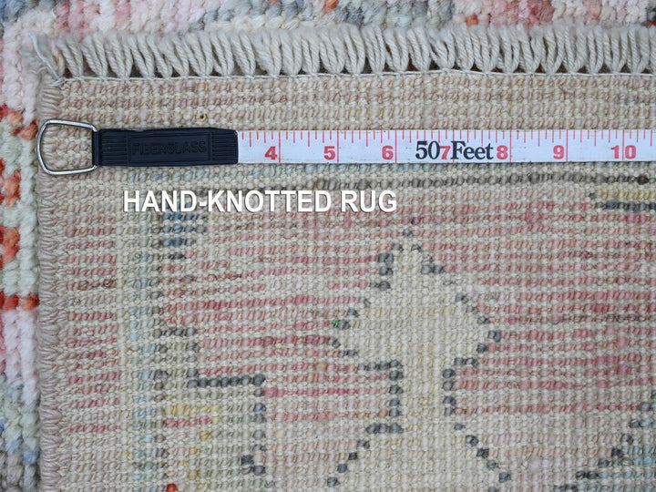 3'11" x 6'2" New Hand Knotted Pink Wool Rectangle Oriental Rug - MOA10220534
