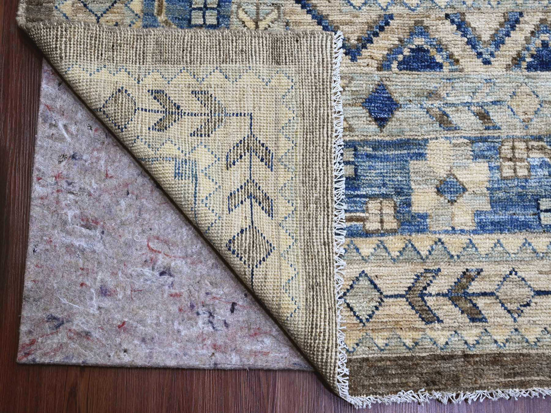 11'8" x 15'6" New Hand Knotted Brown Wool Rectangle Oriental Rug - MOA10220538
