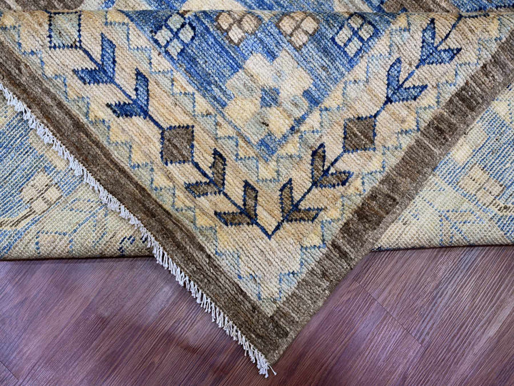 11'8" x 15'6" New Hand Knotted Brown Wool Rectangle Oriental Rug - MOA10220538