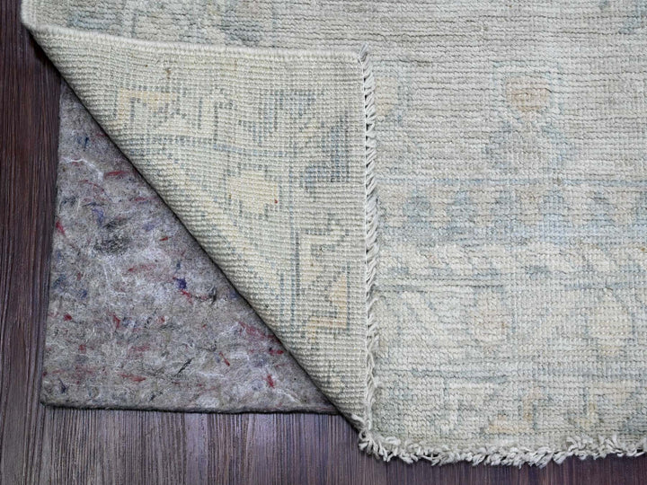 8'0" x 9'8" New Hand Knotted Grey Wool Rectangle Oriental Rug - MOA10220539