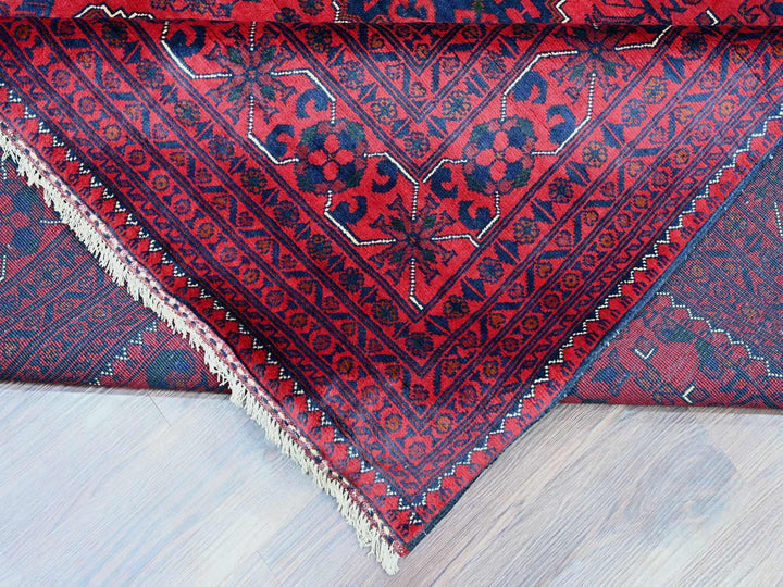 9'9" x 12'9" New Hand Knotted Red Wool Rectangle Oriental Rug - MOA10220544