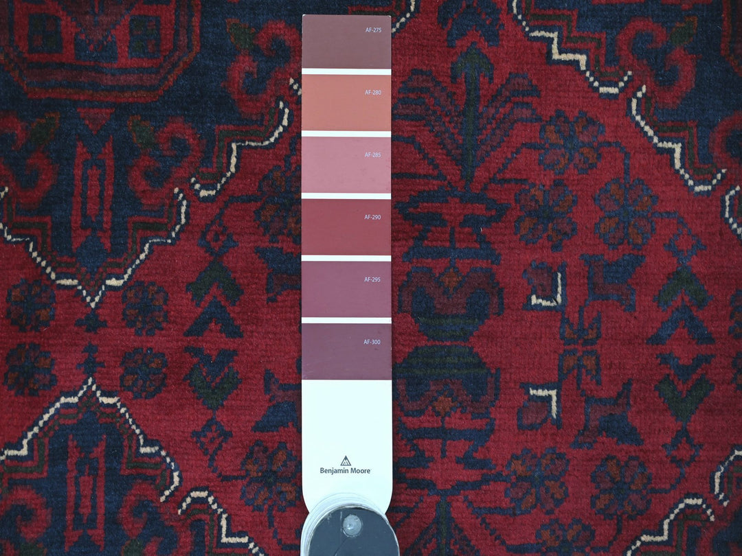 9'9" x 12'9" New Hand Knotted Red Wool Rectangle Oriental Rug - MOA10220544
