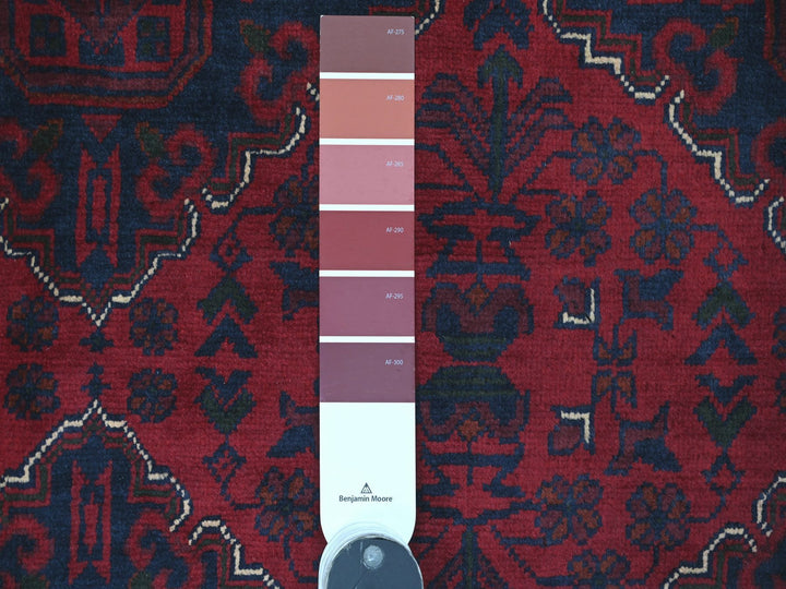 9'9" x 12'9" New Hand Knotted Red Wool Rectangle Oriental Rug - MOA10220544