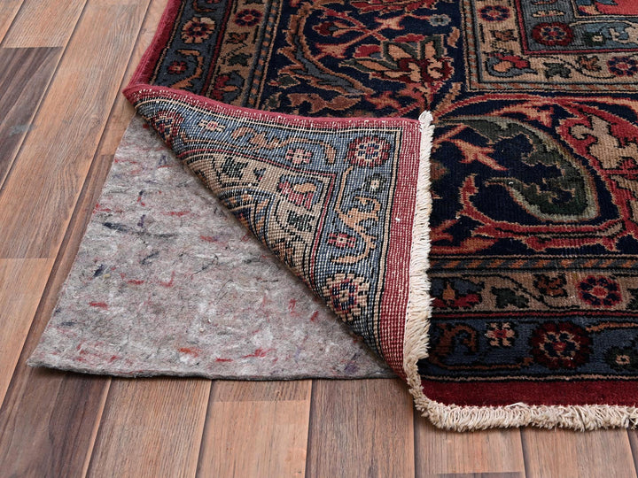 13'2" x 20'8" Vintage Hand Knotted Red Wool Rectangle Oriental Rug - MOA1022057