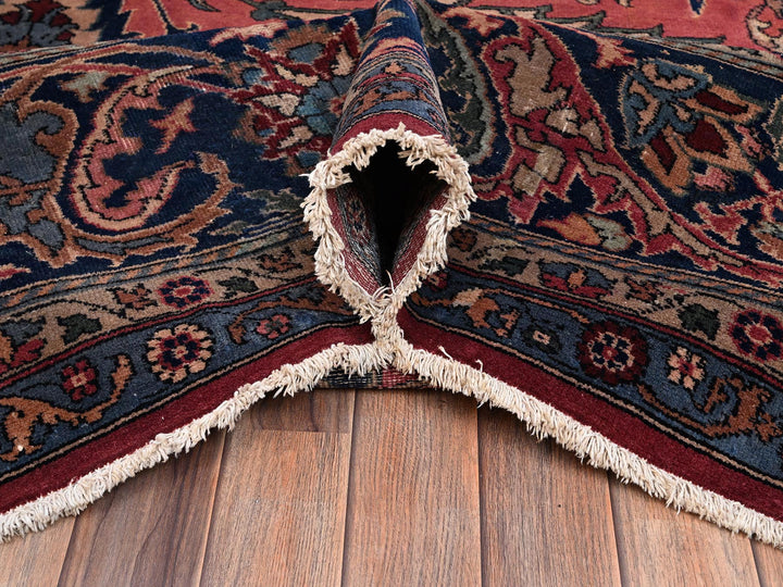 13'2" x 20'8" Vintage Hand Knotted Red Wool Rectangle Oriental Rug - MOA1022057