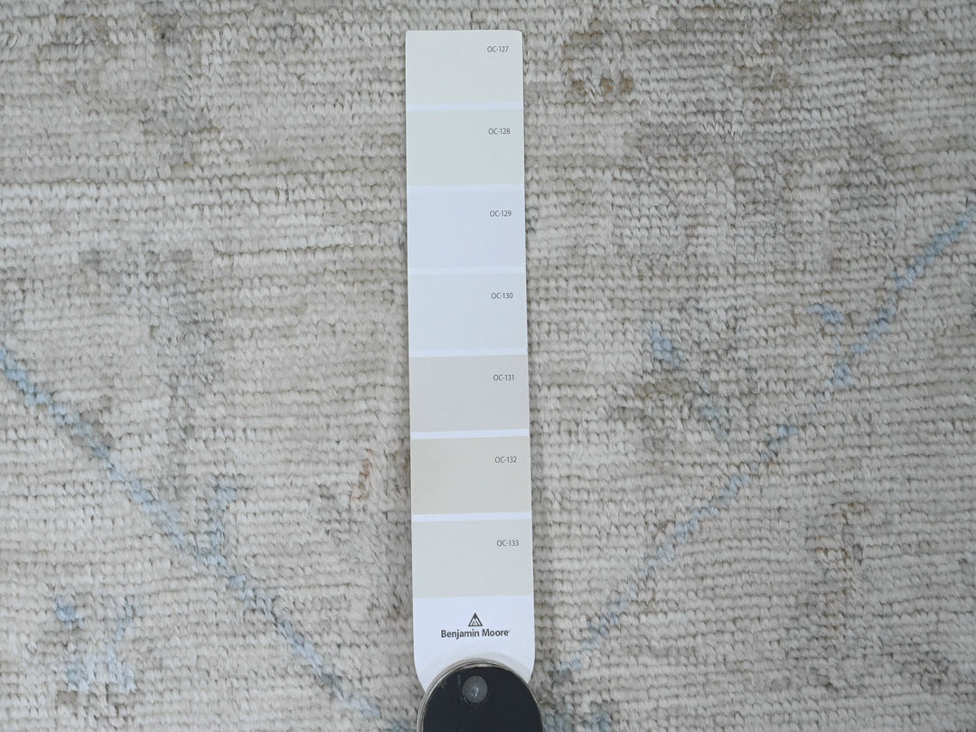2'8" x 12'4" New Hand Knotted Ivory Wool Runner Oriental Rug - MOA10220582