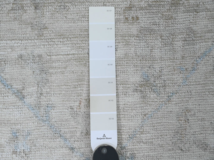 2'8" x 12'4" New Hand Knotted Ivory Wool Runner Oriental Rug - MOA10220582
