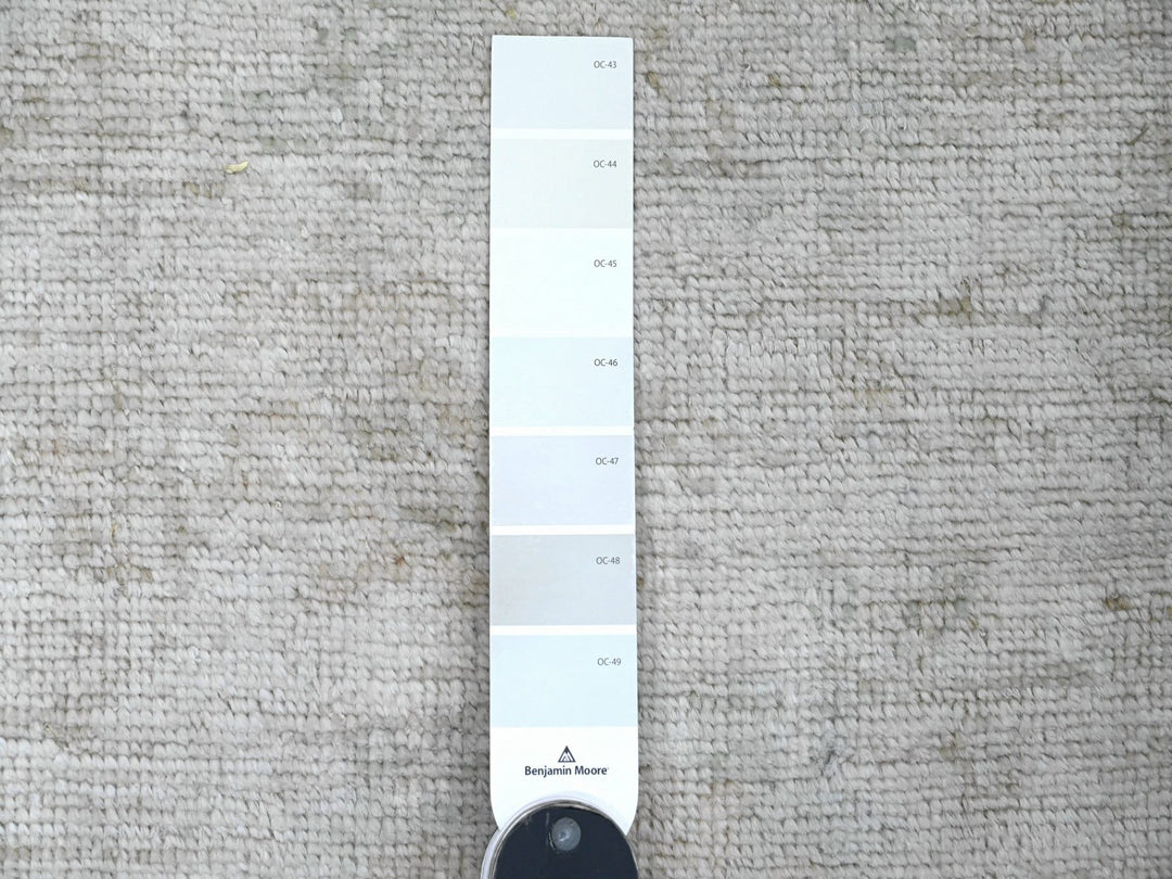 2'10" x 11'5" New Hand Knotted Ivory Wool Runner Oriental Rug - MOA10220584