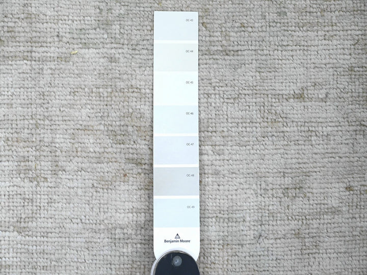2'10" x 11'5" New Hand Knotted Ivory Wool Runner Oriental Rug - MOA10220584
