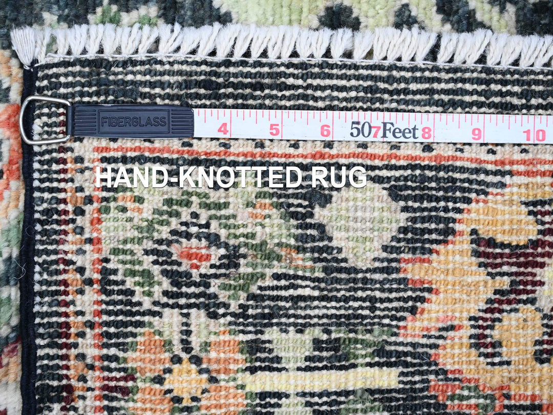 2'8" x 9'10" New Hand Knotted Black Wool Runner Oriental Rug - MOA10220585