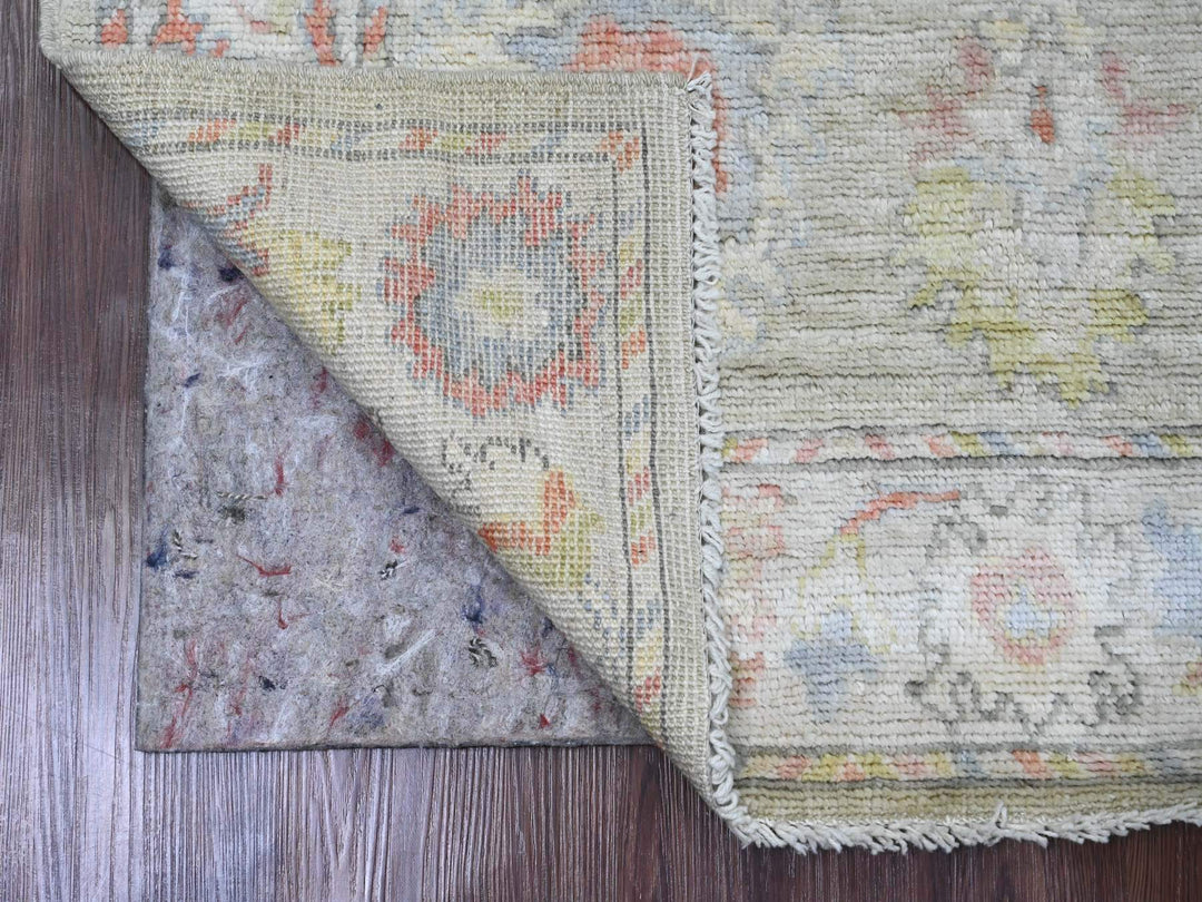 2'10" x 9'8" New Hand Knotted Green Wool Runner Oriental Rug - MOA10220586