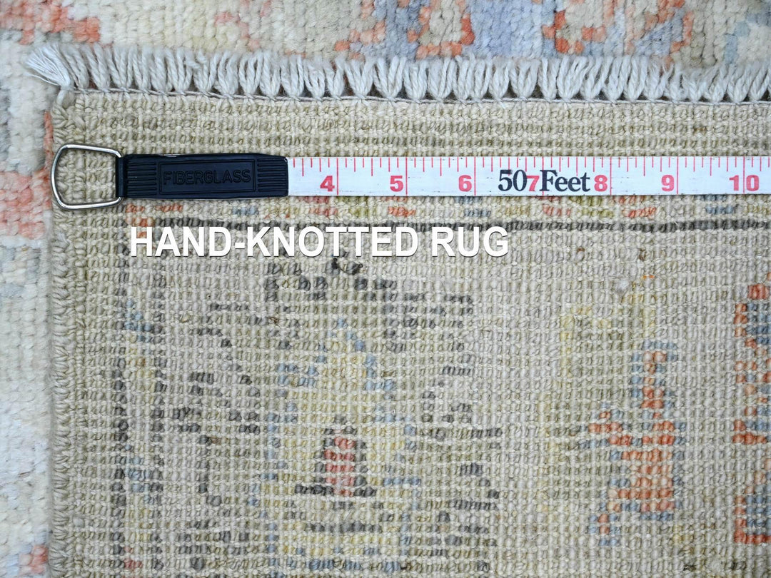 2'10" x 9'8" New Hand Knotted Green Wool Runner Oriental Rug - MOA10220586