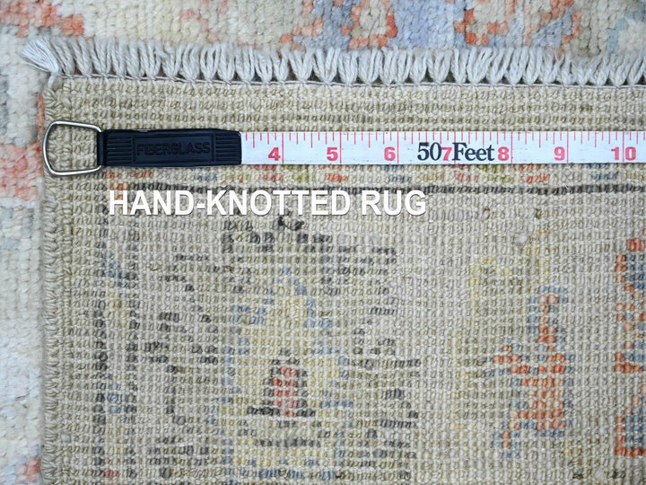 2'10" x 9'8" New Hand Knotted Green Wool Runner Oriental Rug - MOA10220586