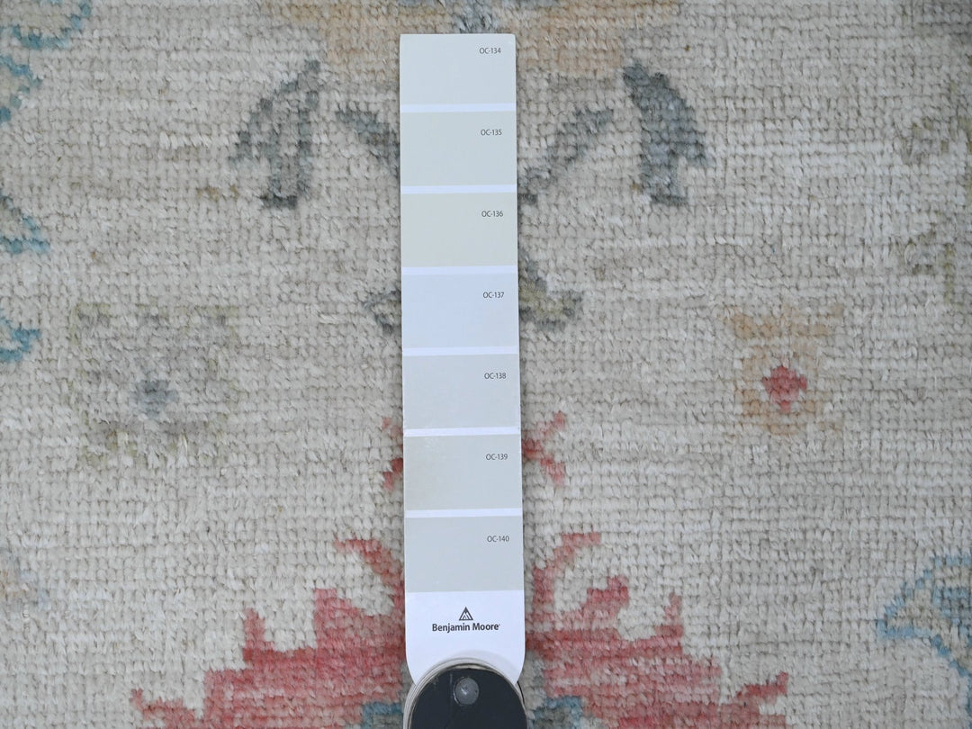 2'10" x 7'9" New Hand Knotted Ivory Wool Runner Oriental Rug - MOA10220587