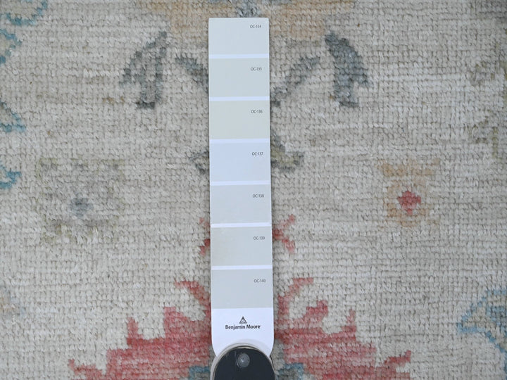 2'10" x 7'9" New Hand Knotted Ivory Wool Runner Oriental Rug - MOA10220587