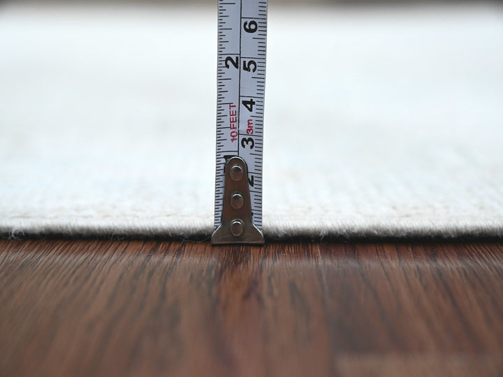 2'7" x 7'9" New Hand Knotted Ivory Wool Runner Oriental Rug - MOA10220588