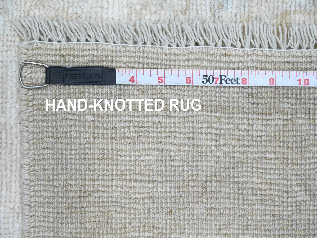 3'0" x 9'9" New Hand Knotted Ivory Wool Runner Oriental Rug - MOA10220592