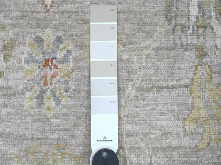 4'1" x 5'9" New Hand Knotted Grey Wool Rectangle Oriental Rug - MOA10220596